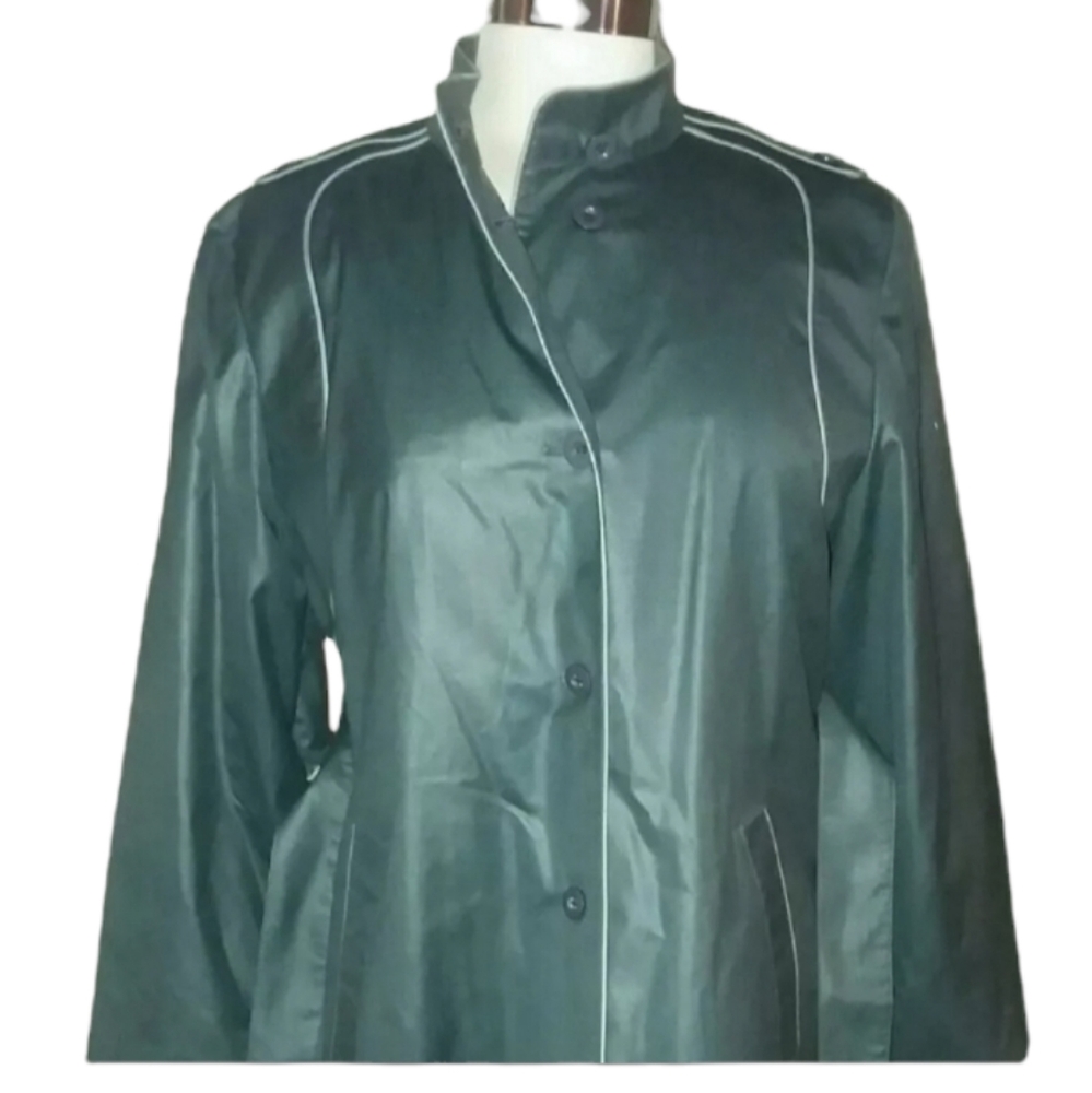 Womens London Fog 10P Petites Button Down Belted C